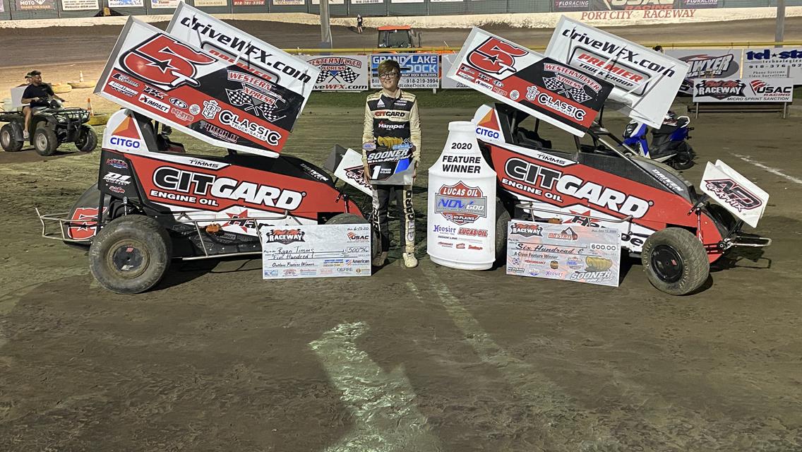 Flud, Timms and Cole Capture Lucas Oil NOW600 Series Sooner 600 Week Triumphs at Port City Raceway