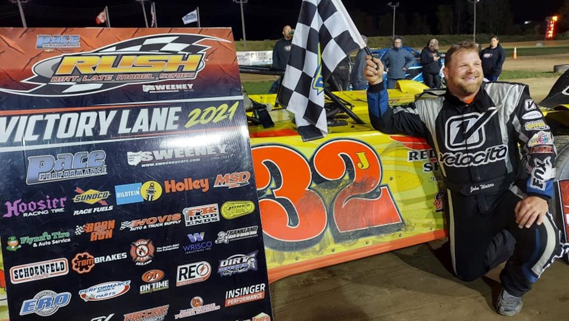JOHN WATERS ENDS 3+ YEAR WINLESS DROUGHT ON FLYNN’S TIRE/BORN2RUN LUBRICANTS TOUR WITH PACE RUSH LATE MODEL WIN ON NIGHT 1 OF “TOPLESS NATIONALS” AT