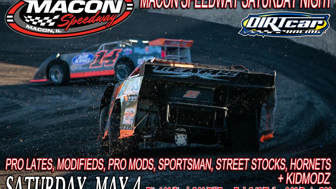 WE ARE RACING TONIGHT (SATURDAY) AT Macon Speedway