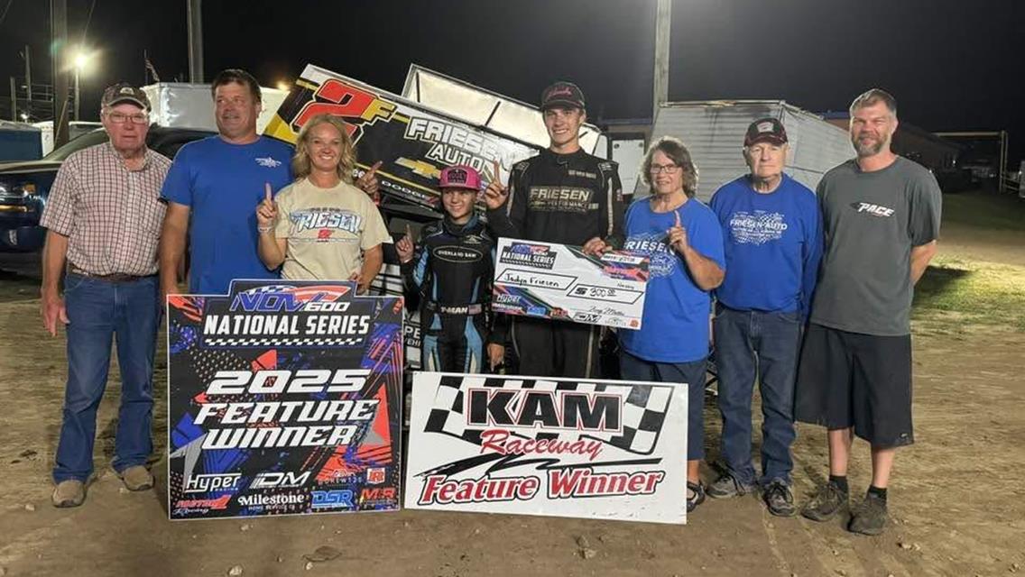 Friesen, Roberts, and Kalkwarf Tame NOW600 National Series Fields on Friday Night at KAM Raceway!