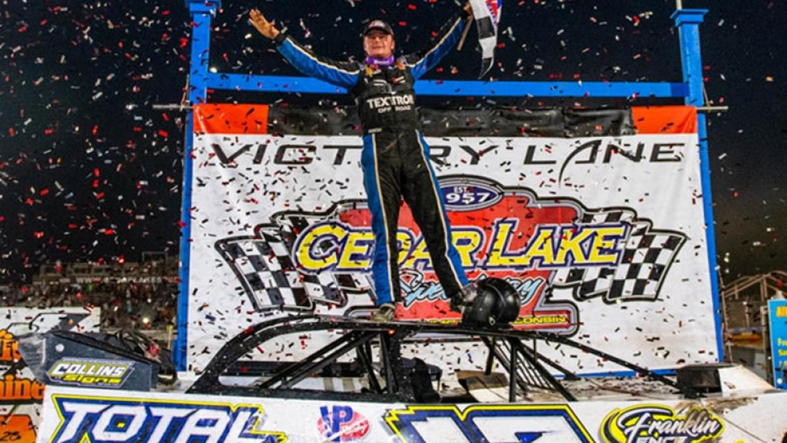 Winger scores first career World of Outlaws victory at Cedar Lake