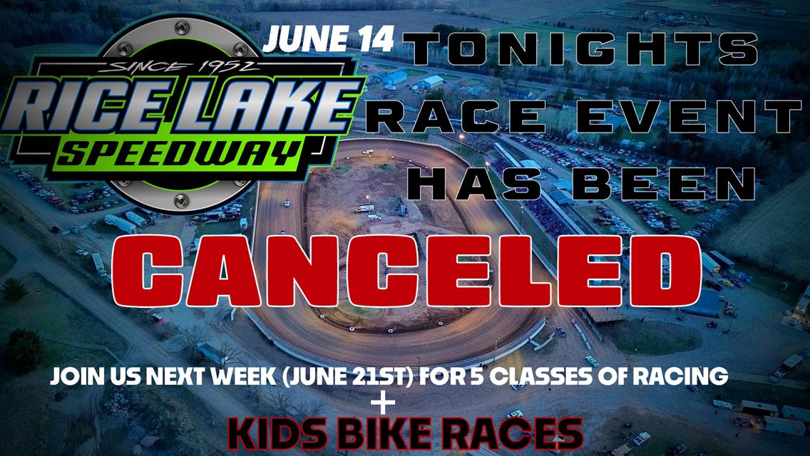Tonight’s Race Event Canceled