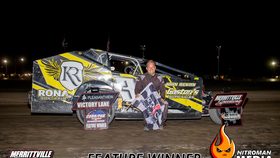 CELEBRATIONS FOR GARY LINDBERG, DARRELL FARRAWAY, BRENT BEGOLO, ROB MURRAY, AND KYLE ROTHWELL AT MERRITTVILLE SPEEDWAY ON BOBCAT OF HAMILTON NIGHT