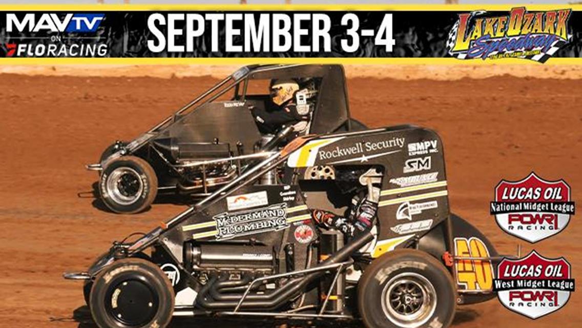 POWRi National and West Midgets Return to Lake Ozark Speedway for Labor Day Weekend