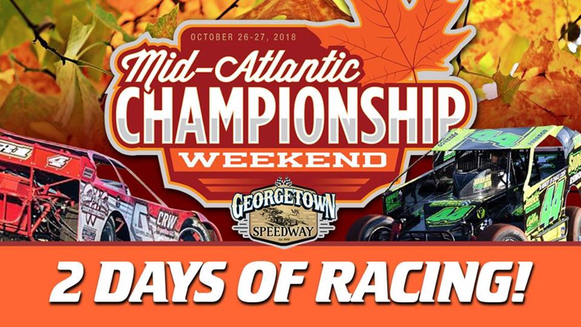 RACING IS ON FOR SATURDAY, OCTOBER 27: MID-ATLANTIC CHAMPIONSHIPS