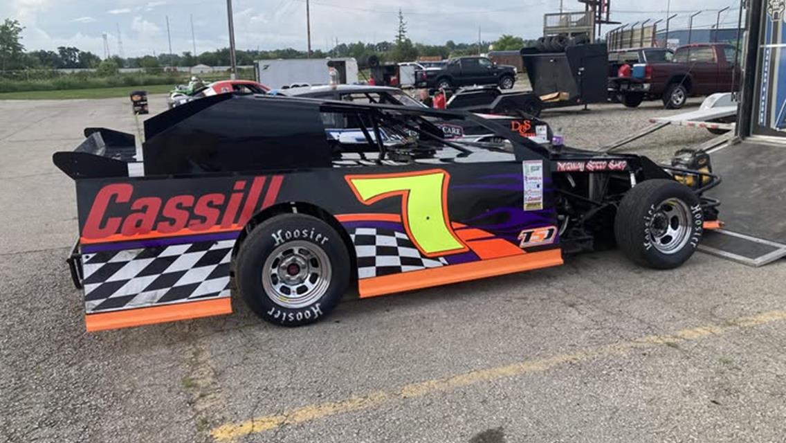 Ken&#39;s Cassill Motorsports No. 7 Sport Mod entry for the Cassill Wall of Fame Night at Hawkeye Downs Speedway on Friday, July 25.