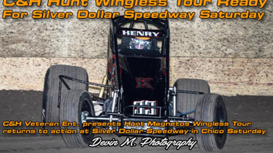 C&amp;H Veteran Ent. presents Hunt Magnetos Wingless Tour returns to action at Silver Dollar Speedway in Chico Saturday