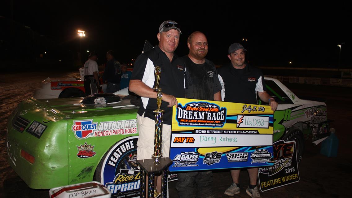 Danny Richards Wins Rice Lake Speedway “Little Dream” and $16,088 Top Prize