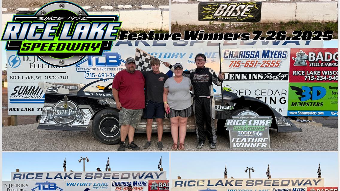 Cooper Sundby Wins First Late Model Feature at Rice Lake Speedway