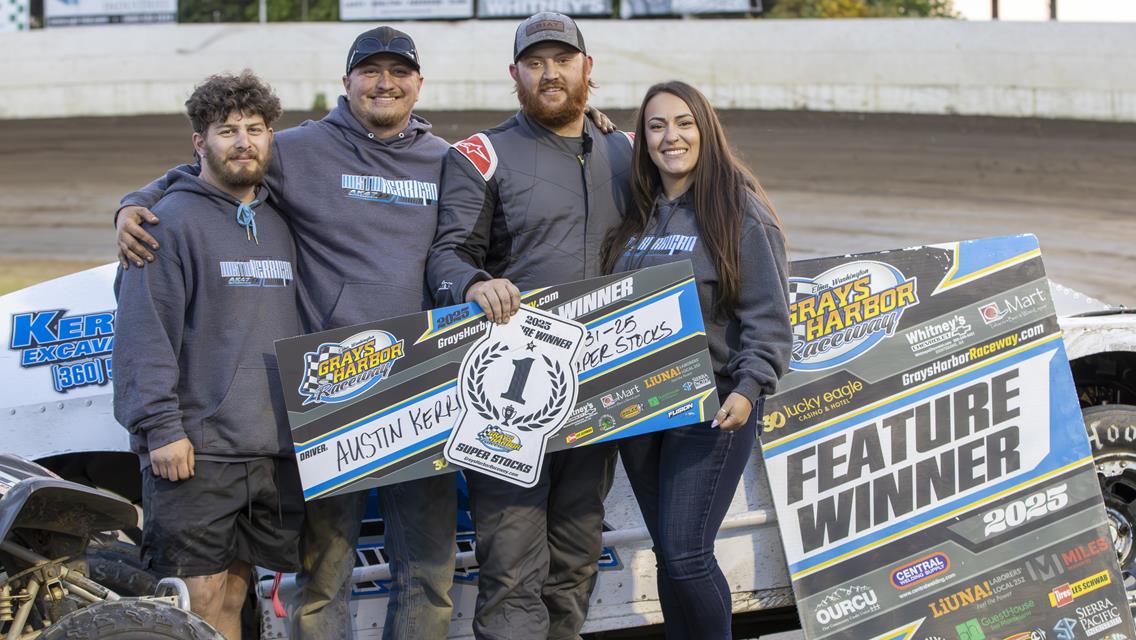 TJ Hartman, Samuel Strange, Austin  Kerrigan, Cory  Sweatman win at Grays Harbor Raceway
