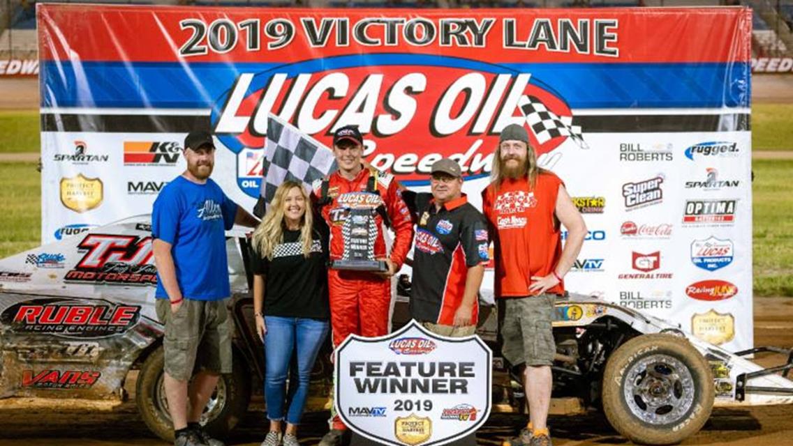 Jackson&#39;s USRA B-Mod sweep highlights Lucas Oil Speedway&#39;s return to racing action; Cornell, Ott and Wolff also post wins