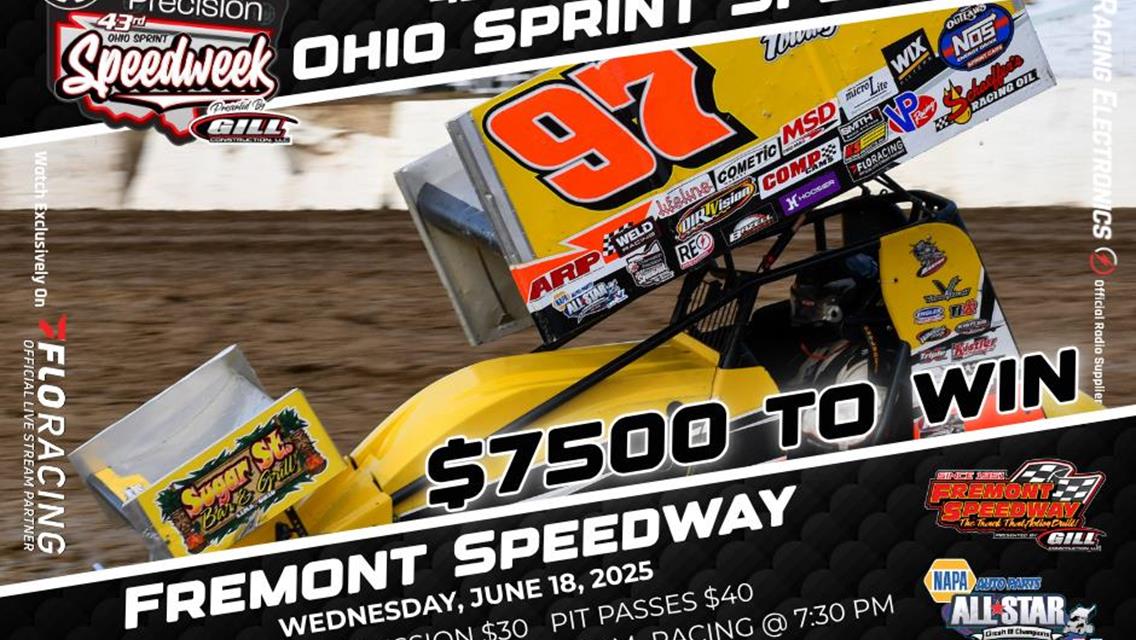 All Star Circuit of Champions Return to Fremont Speedway for Ohio Sprint Speedweek