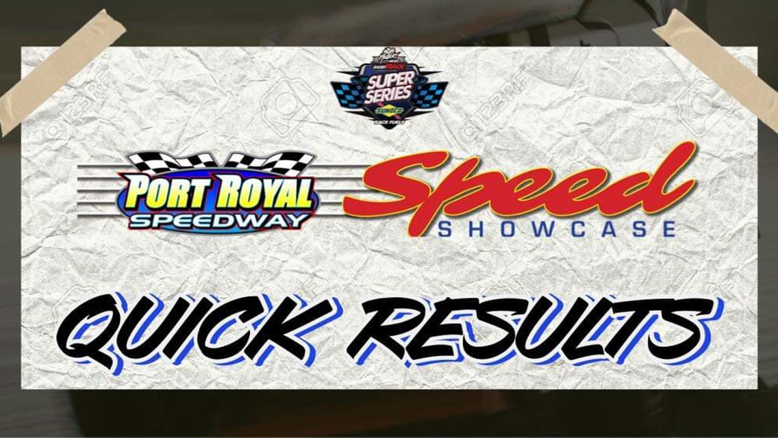 SPEED SHOWCASE™ RESULTS SUMMARY  PORT ROYAL SPEEDWAY MARCH 21, 2021