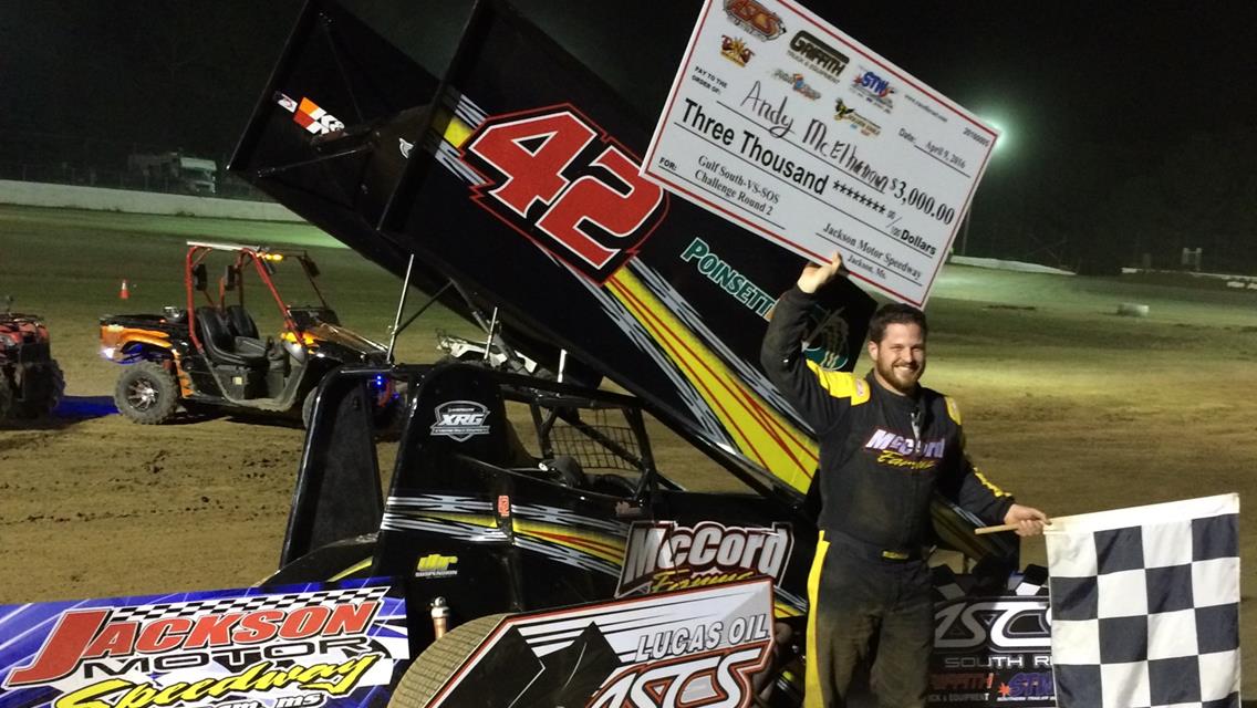 Andy McElhannon Garners First Career ASCS Regional Victory In Gulf South/Southern Outlaw Sprints Showdown