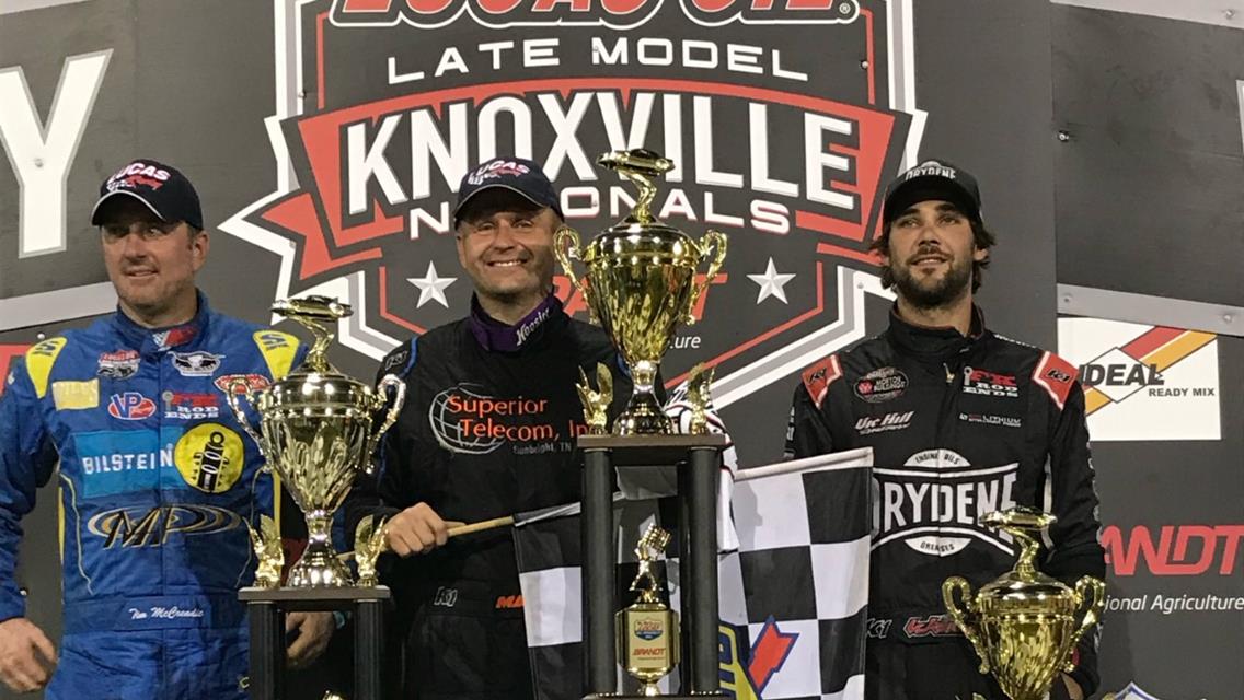 Marlar becomes first three-time winner of Lucas Oil Late Model Knoxville Nationals