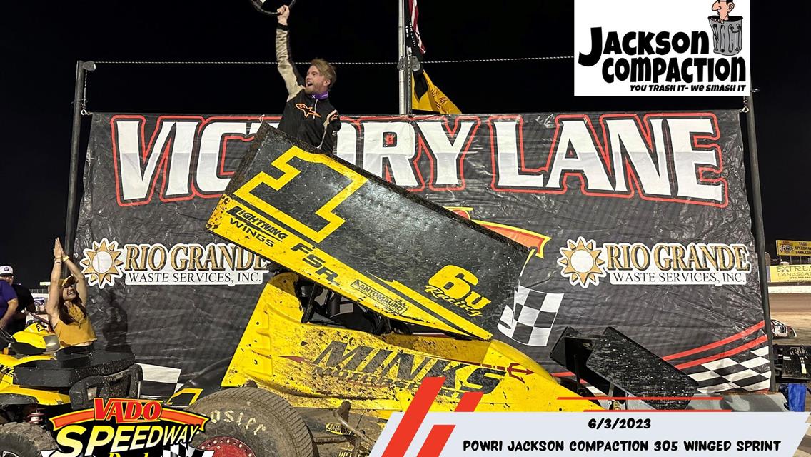 Dylan Harris Wins in POWRi Jackson Compaction Vado 305 Sprints