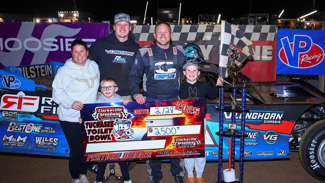 Clarksville Speedway (Clarksville, TN) – Tuckasee Toilet Bowl Classic – February 28th-March 1st, 2025. (Josh James Artwork)