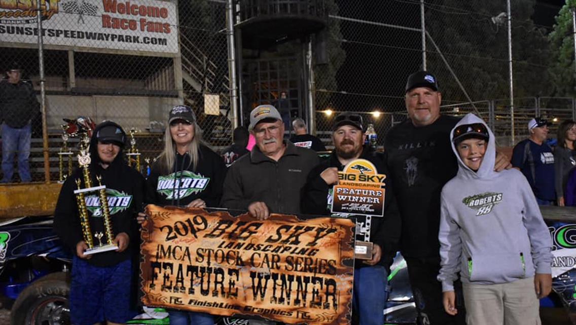 Kevin Roberts Tames Big Sky Landscaping IMCA Stock Cars At Sunset; Wins Track Championship