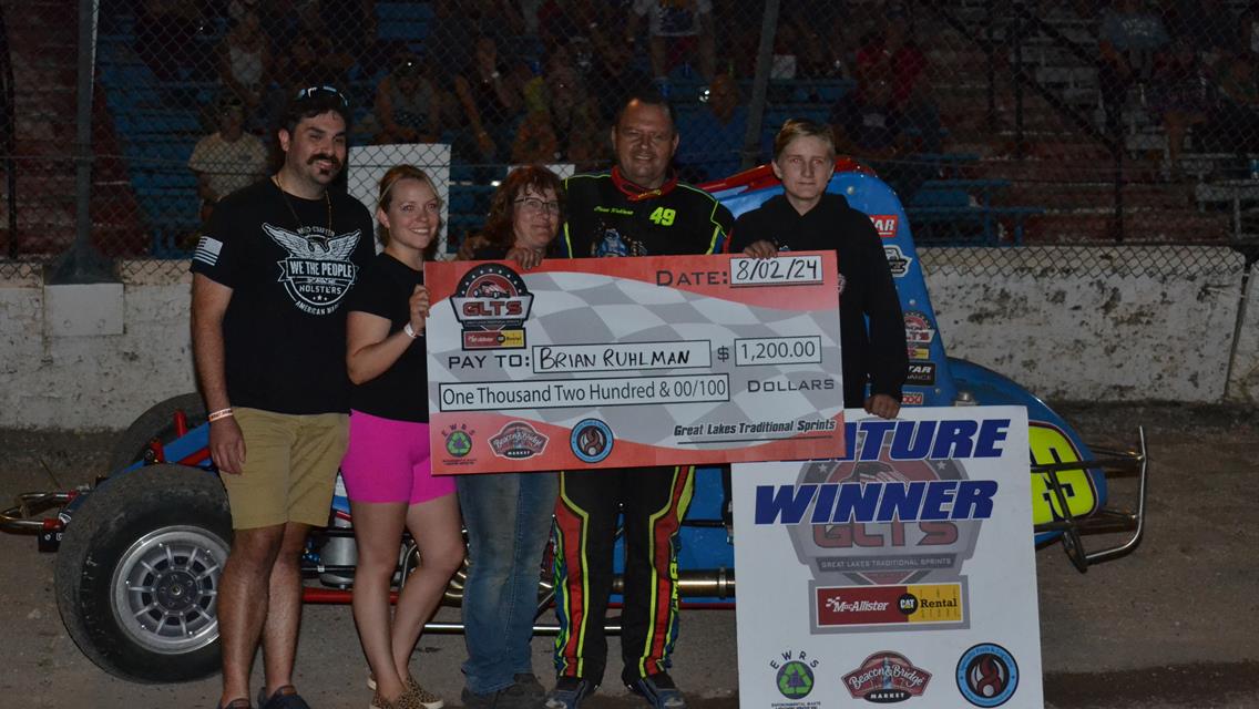 RUHLMAN WINS AT TRI CITY MOTOR SPEEDWAY