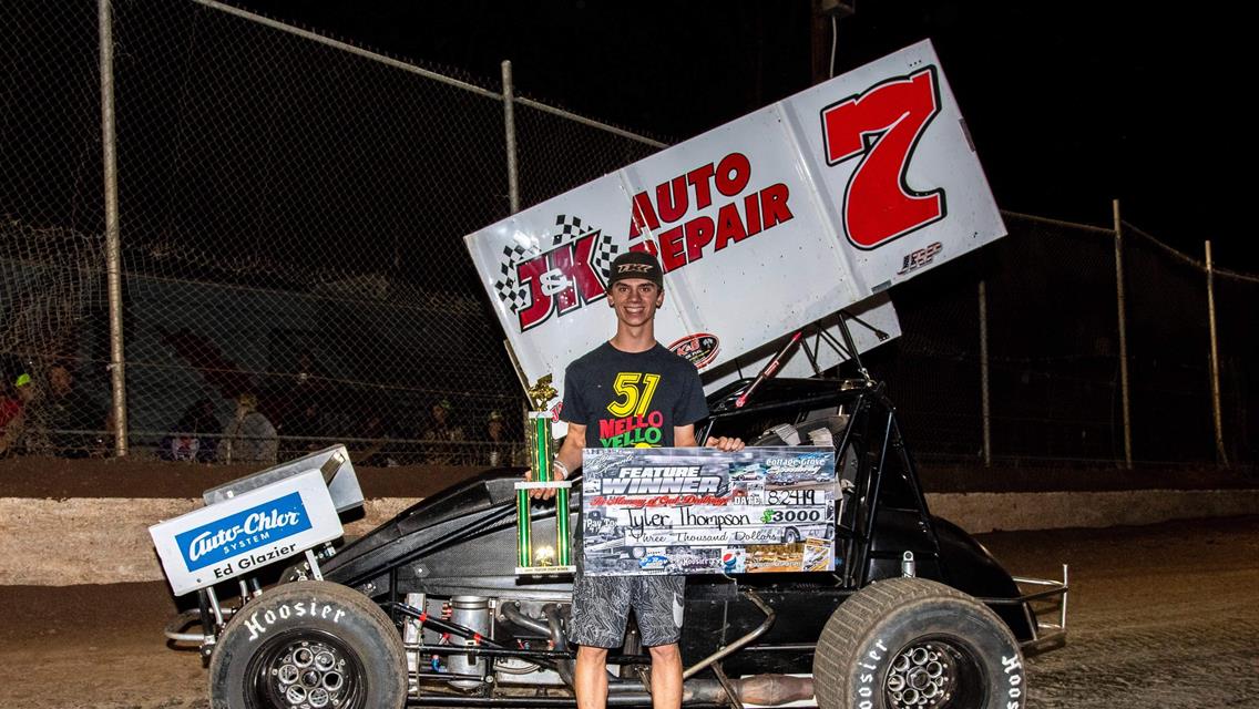 Thompson Scores First Career 360 Sprint Car Win to Wrap Up Cottage Grove Speedway Track Title