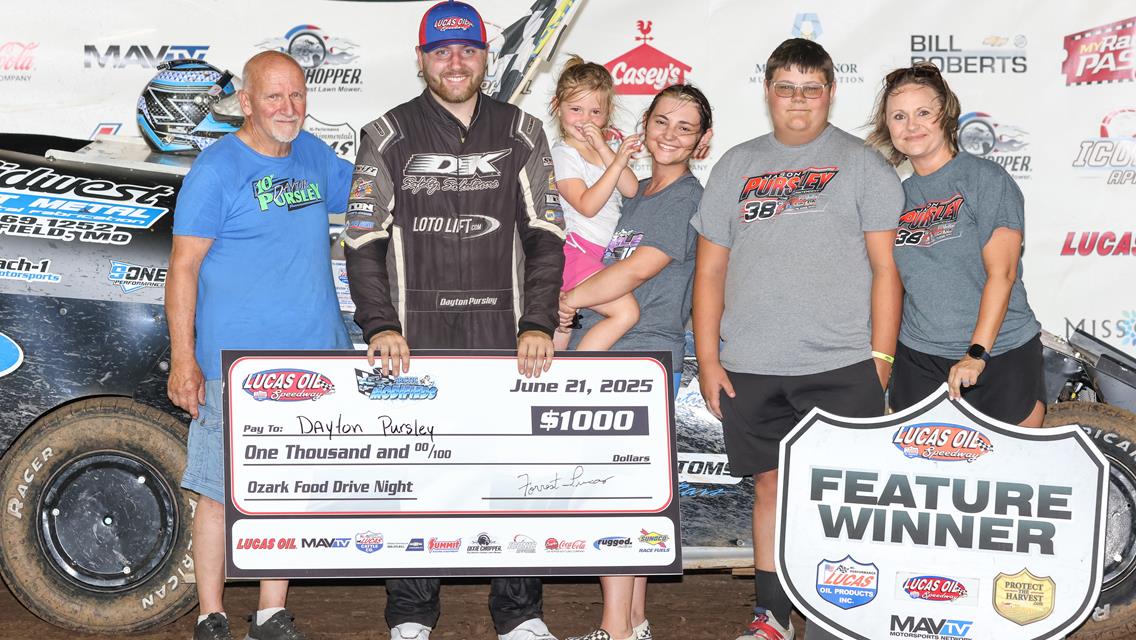 Lucas Oil Speedway Spotlight: Dayton Pursley overcomes nerves, tough competition