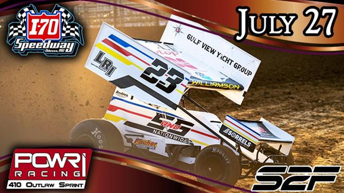 I-70 Speedway Increases Payout in Summer Sizzler for POWRi 410 Sprints July 27th