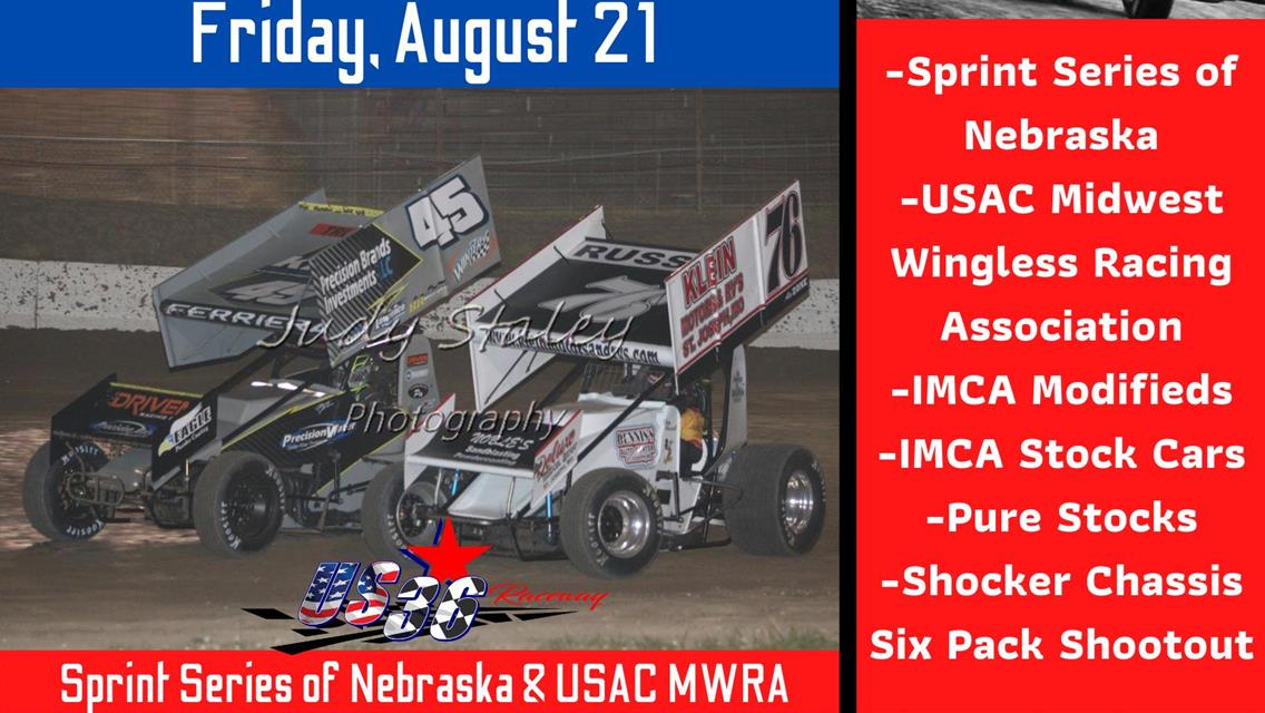 Two Series of Sprint Cars Invade US 36 Raceway Friday, August 21