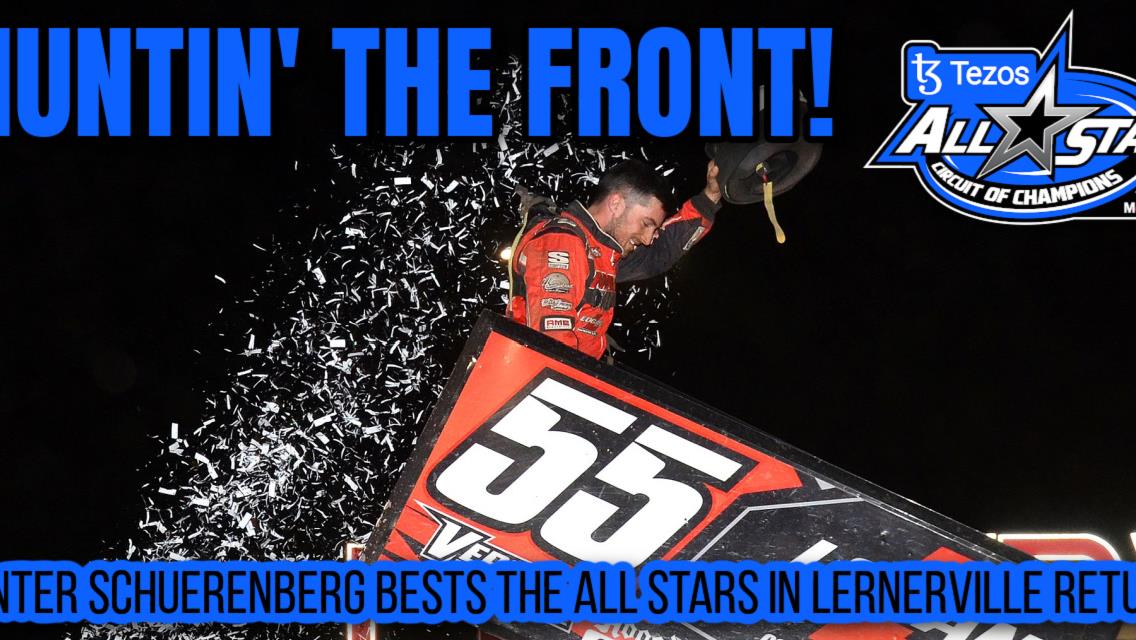 Hunter Schuerenberg bests the All Stars in Lernerville Speedway return