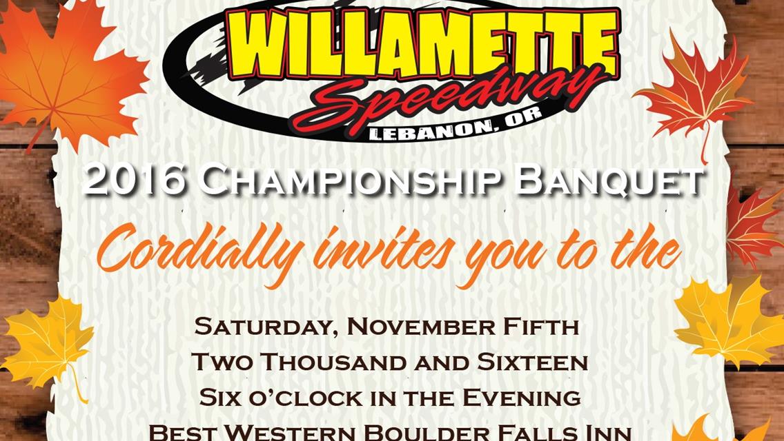 2016 Awards Banquet for Big Cars and Karts Information Guide