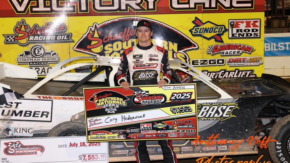 Cory Hedgecock Hustles to Second Southern Nationals Series Win of the Week at Swainsboro Raceway
