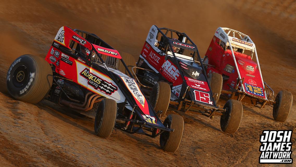 USAC National Sprint Cars rip around Circle City Raceway during the week of Indy!