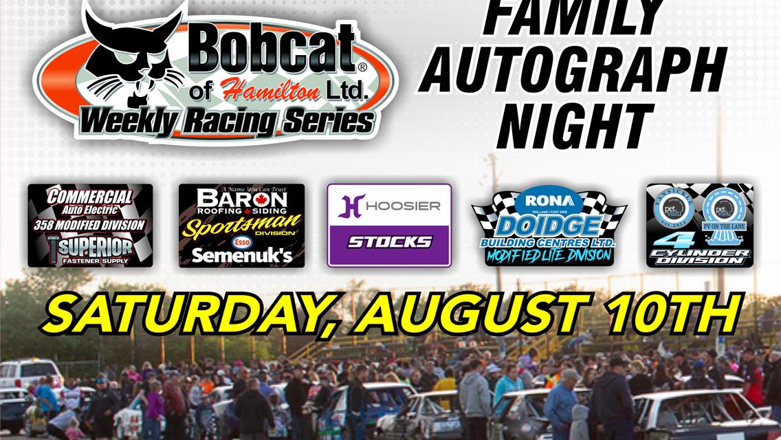 Family Autograph Night This Coming Saturday Night