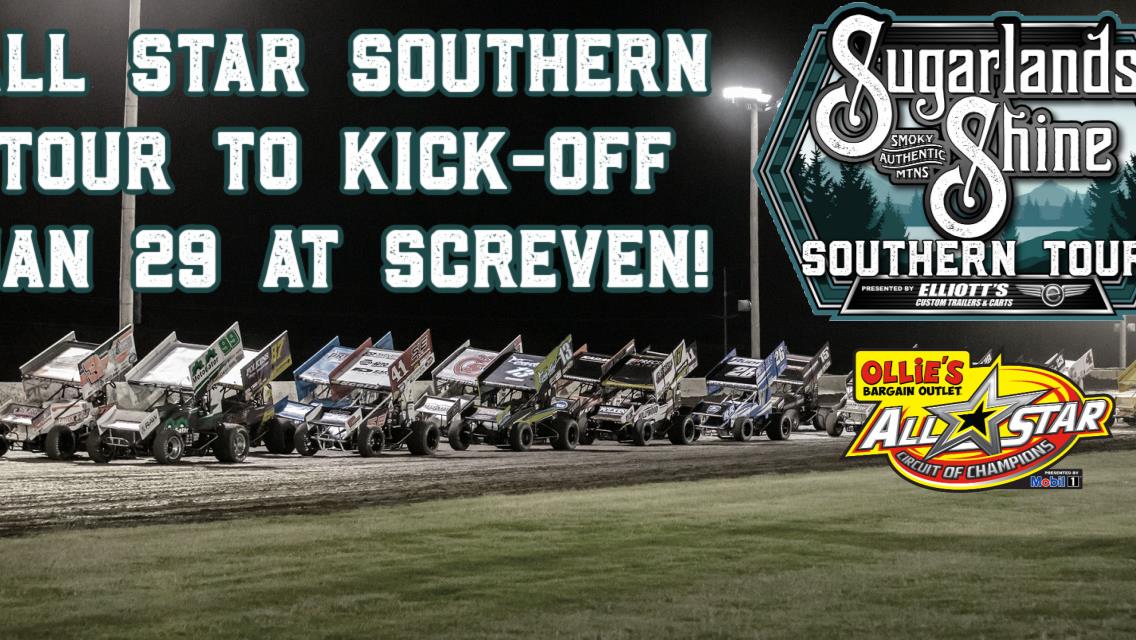 All Stars partner with Sugarlands Shine and Elliott’s Custom Trailers and Carts to heighten six-race Southern Tour through Georgia and Florida