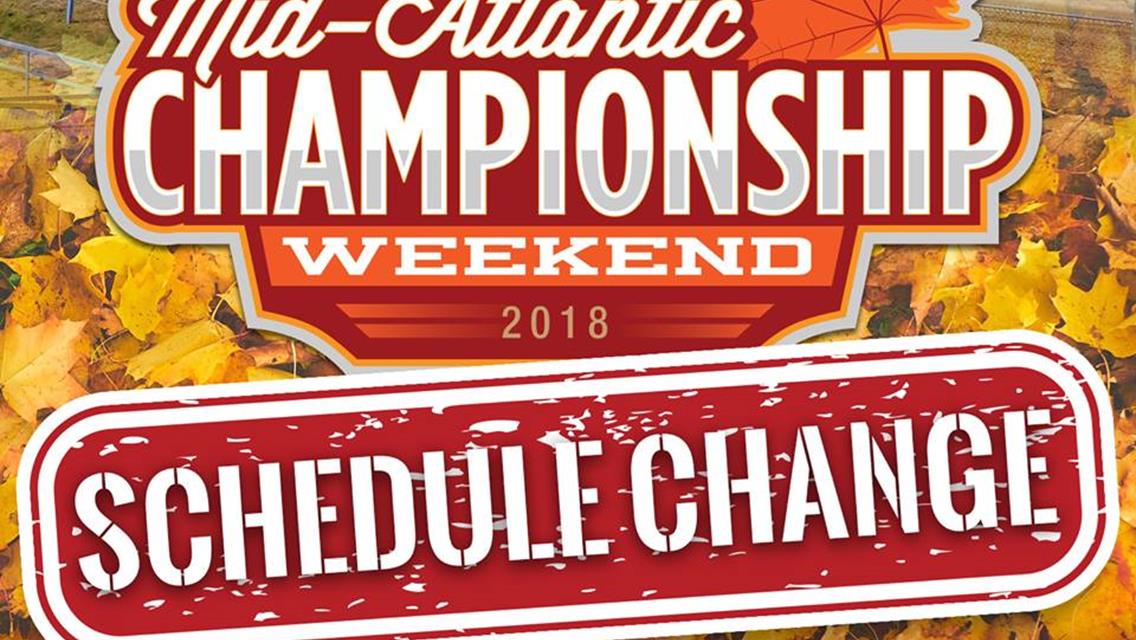 Georgetown Speedway Announces Revised Weekend Schedule â€“ Mid-Atlantic Championship