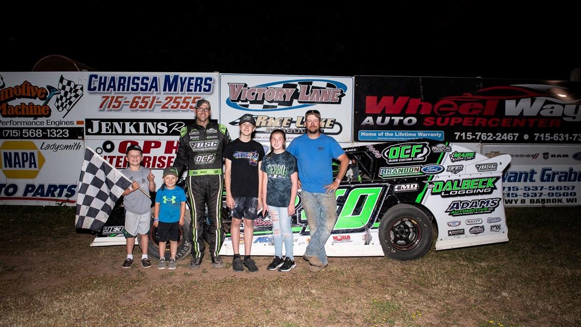 Adams grabs fifth win of 2022 at Rice Lake Speedway