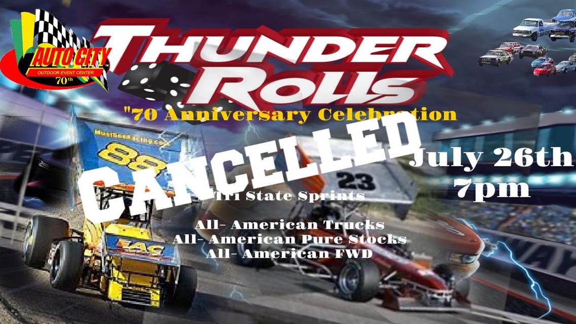 July 26th Cancelled