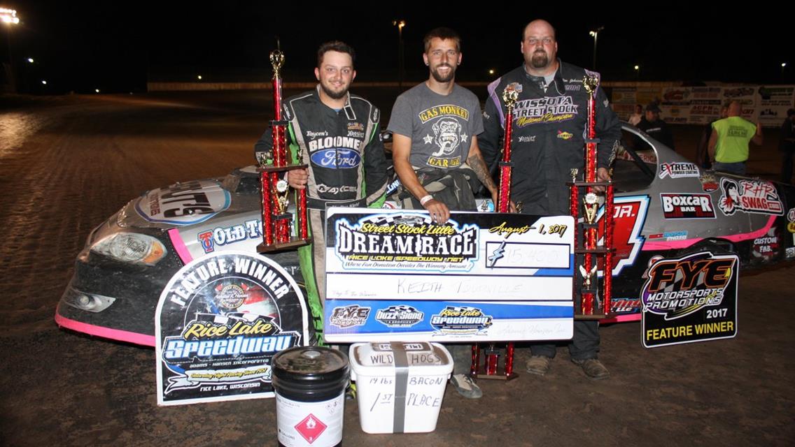 Tourville Breaks the Bank At Rice Lake Speedway; Wins $15,400 in “Little Dream