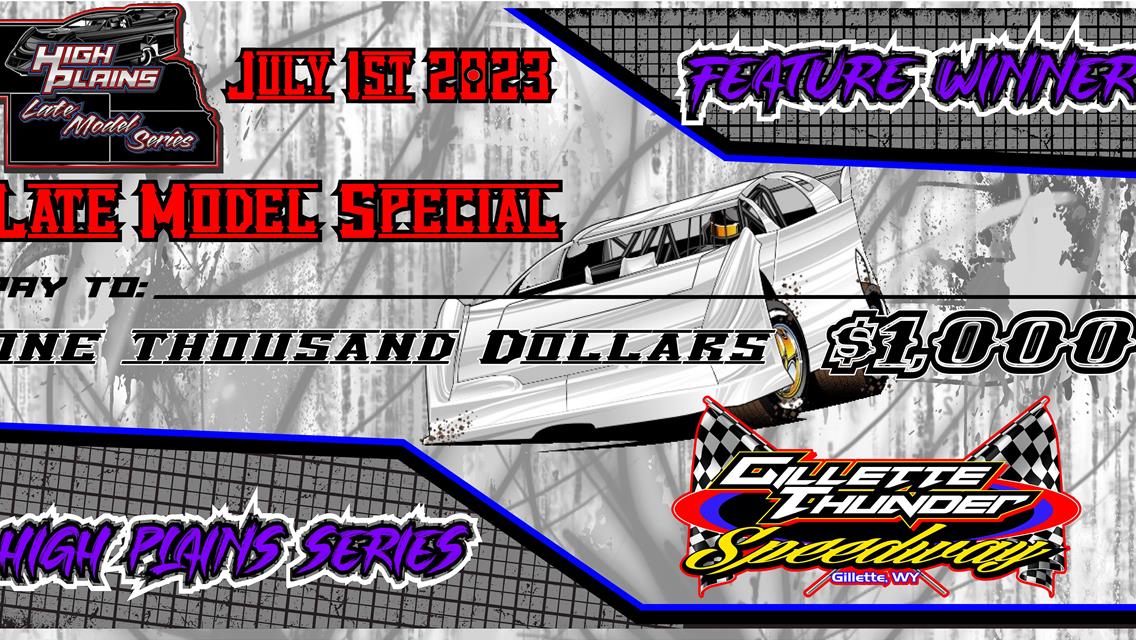 High Plains Late Model Tour + $1,000 to win IMCA Hobby Stock Special + $250 to win Mod 4 Tour