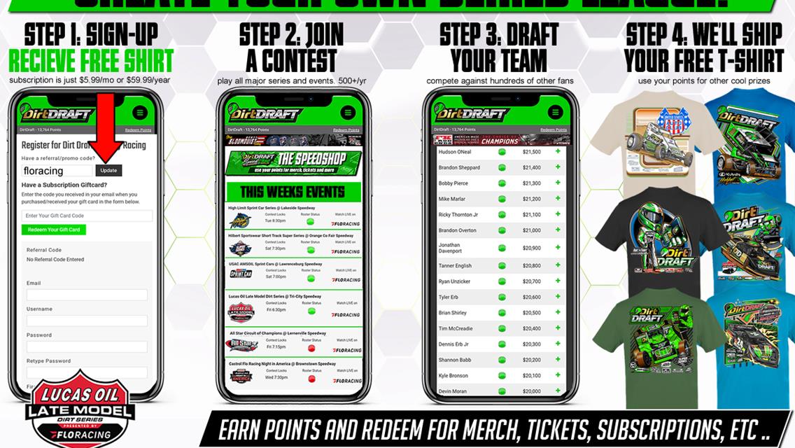 Sign Up. Score a Free Shirt. Dominate Fantasy Racing.