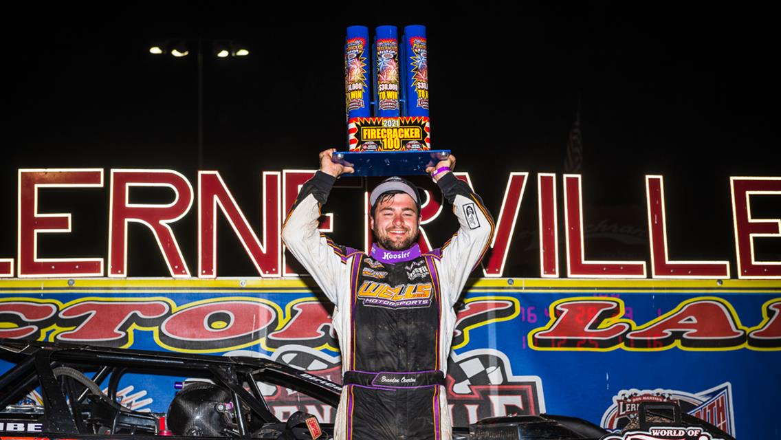 Overton wins second Firecracker 100 at Lernerville Speedway