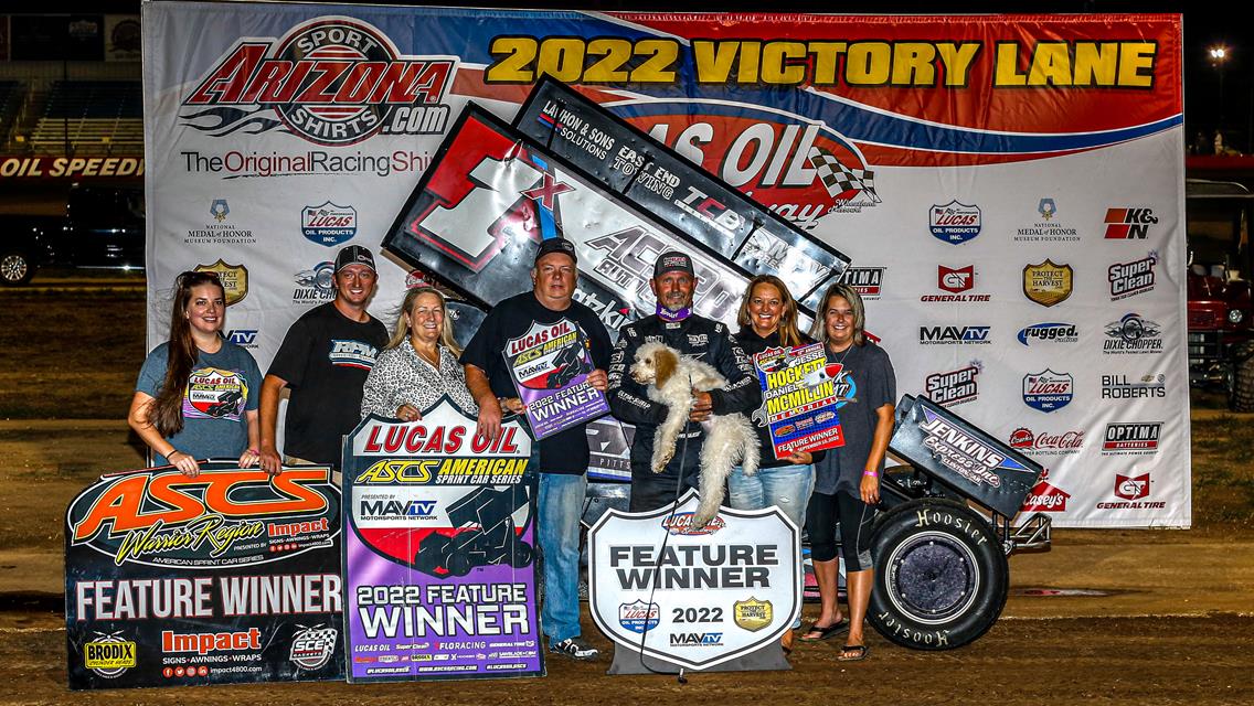 Crawley, Clouser earn feature wins as 12th annual Hockett-McMillin Memorial opens at Lucas Oil Speedway