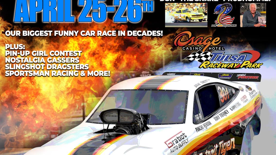 60th Anniversary Event includes Funny Car Chaos, &quot;The Snake&quot; and Pinup Girl Contest