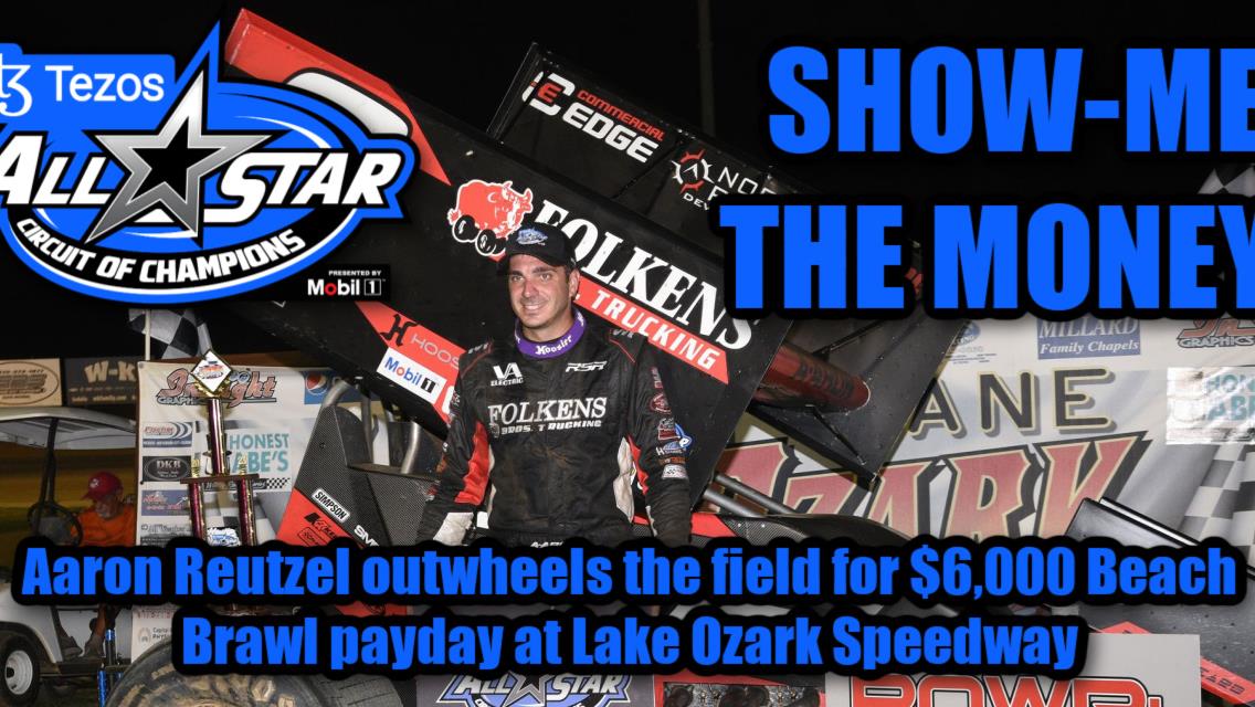Aaron Reutzel outwheels the field for $6,000 Beach Brawl payday at Lake Ozark Speedway