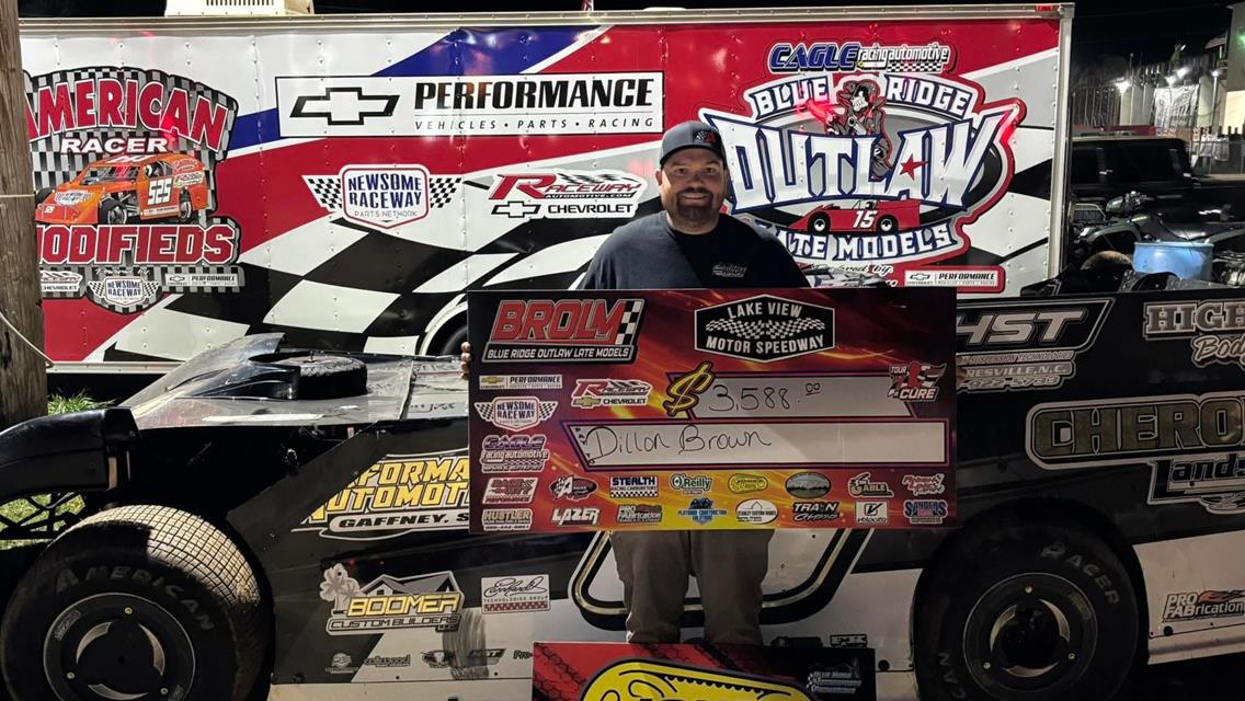 Dillon Brown Scores Lake View Blue Ridge Outlaw Win