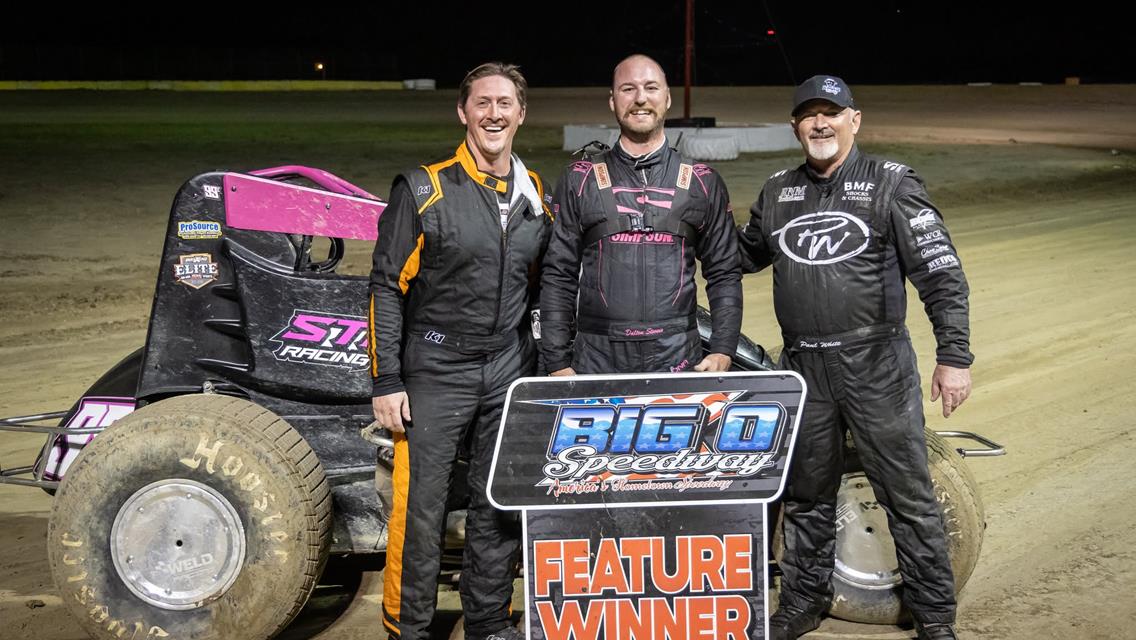 Dalton Stevens Wins with POWRi Elite Non-Wing Sprints at Big O Speedway