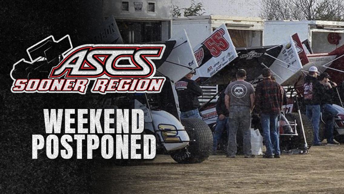 ASCS Sooner Weekend at Creek, Caney Postponed; New Dates TBD