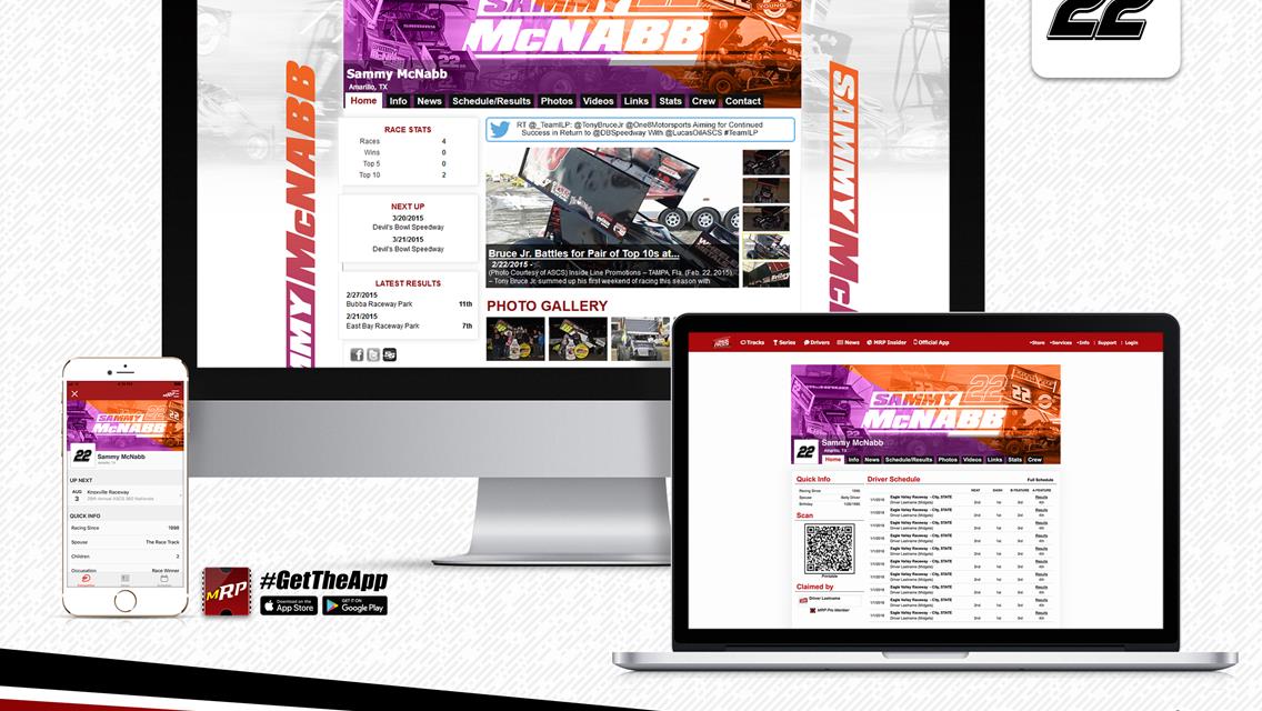 MyRacePass launches new internet home for Sammy McNabb