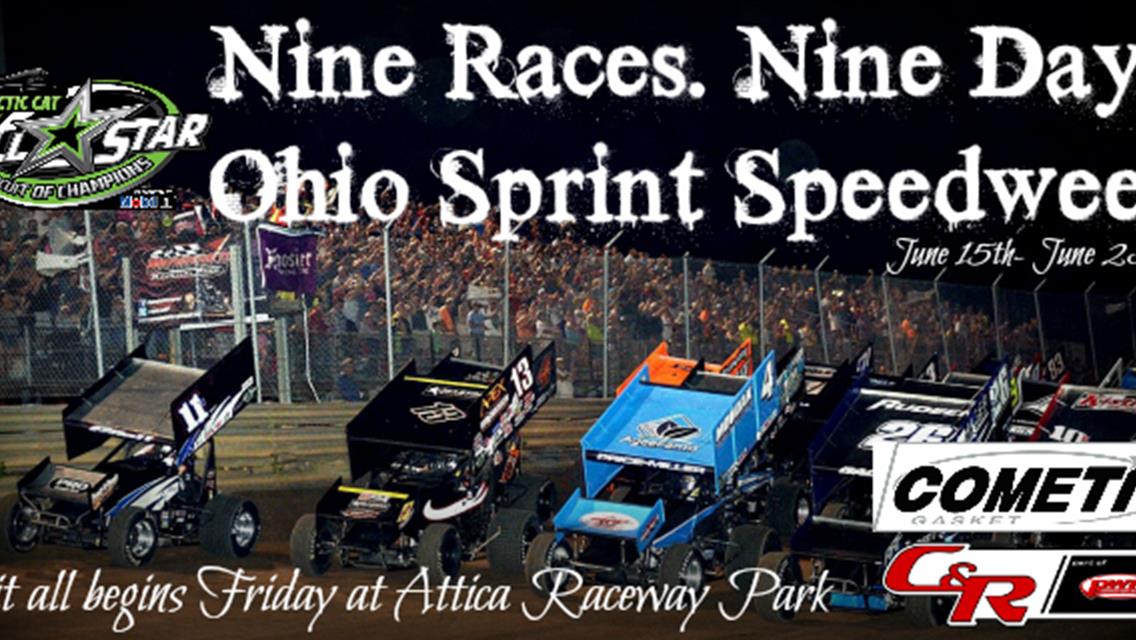 36th Annual Cometic Gasket Ohio Sprint Speedweek presented by C&amp;R Racing to award $10,000 point fund