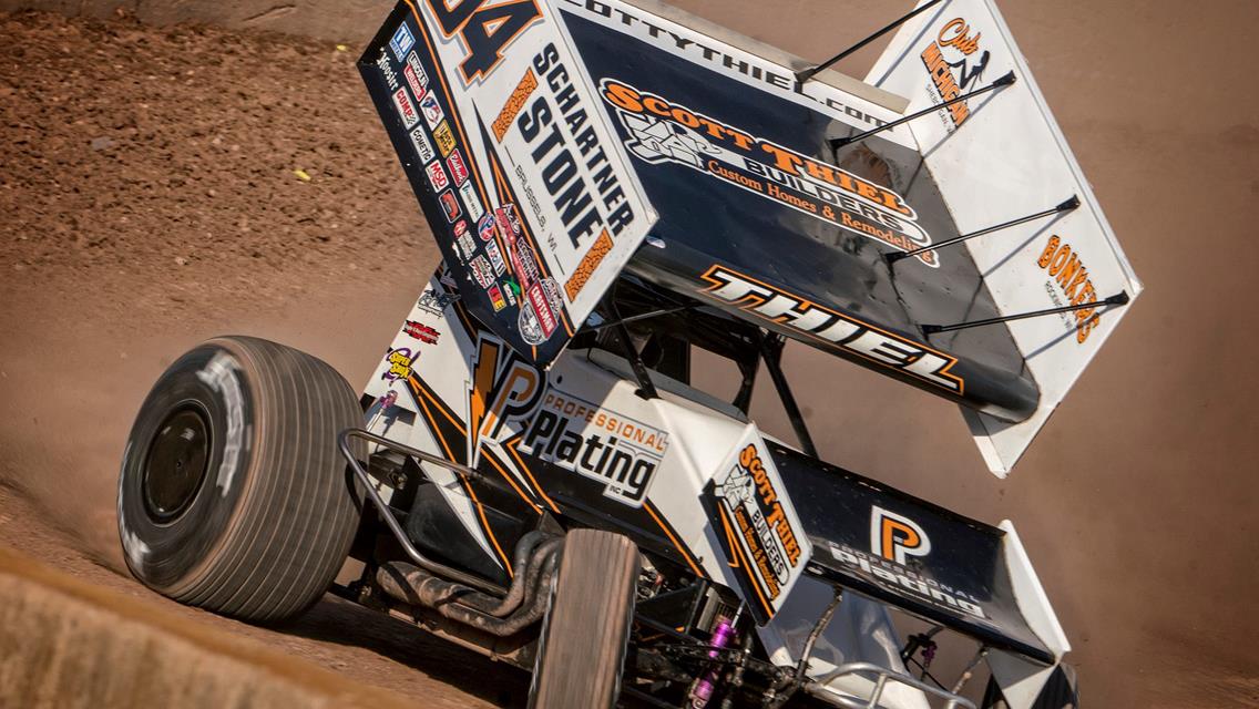 Scotty Thiel – Top 5 Run during IRA opener after long haul back from South Dakota Sprint Car Nationals