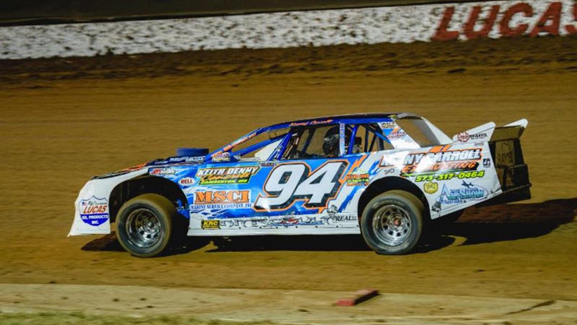 After runner-up finish in Street Stock points, veteran Carroll posted another victory in race against airplane
